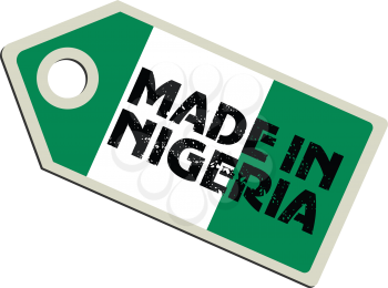 vector illustration of label with flag of Niger