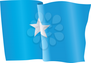 vector illustration of national flag of Somalia