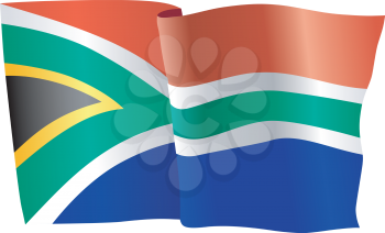 vector illustration of national flag of South Africa