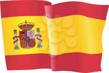 vector illustration of national flag of Spain
