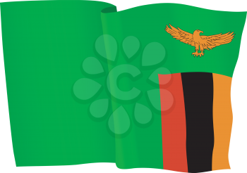vector illustration of national flag of Zambia