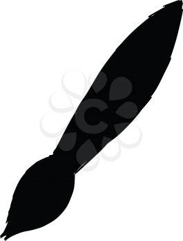 black silhouette of paintbrush