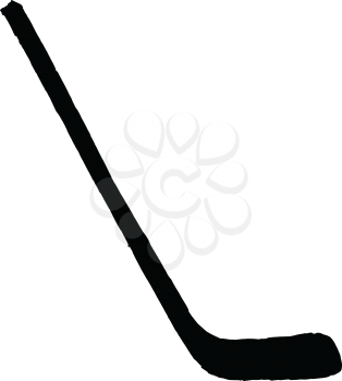 black silhouette of hockey stick