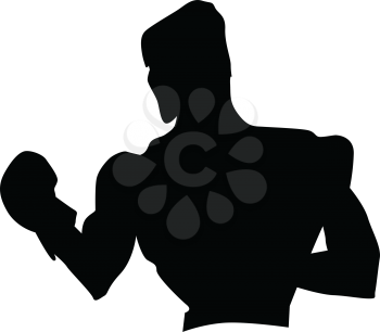 silhouette of boxer