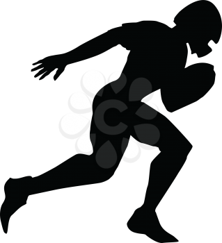 silhouette of american football player