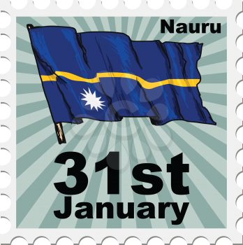 post stamp of national day of Nauru