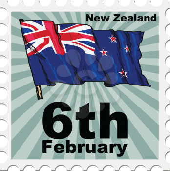 post stamp of national day of New Zealand
