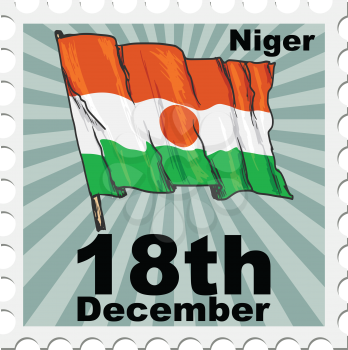post stamp of national day of Niger