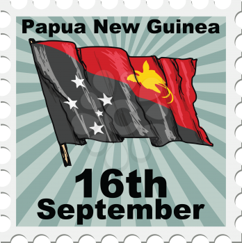 post stamp of national day of Papua New Guinea