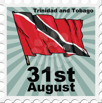 post stamp of national day of Trinidad and Tobago