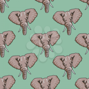 sample of seamless background with elephant