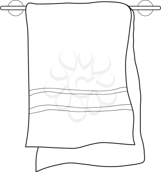 outline illustration of towel