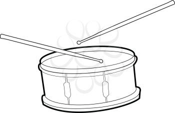 outline illustration of drum