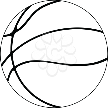 outline illustration of basketball ball