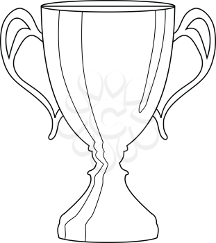outline illustration of trophy cup