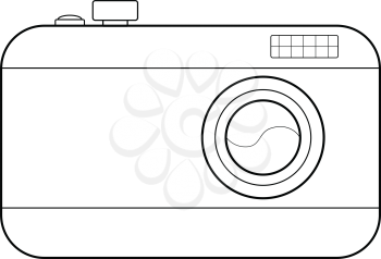 outline illustration of digital camera