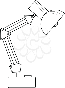 outline illustration of table lamp