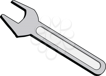 vector illustration of wrench, tool for fix