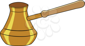 vector illustration of turkish coffee pot