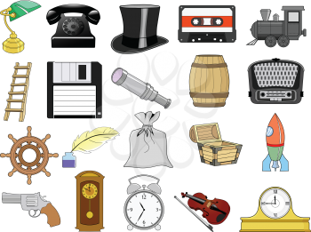 set of different home related objects
