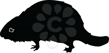 silhouette of beaver