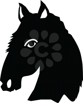silhouette of head of horse