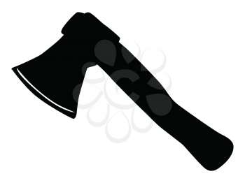 silhouette of axe, motive of domestic life