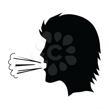 silhouette of blowing man, concept motive