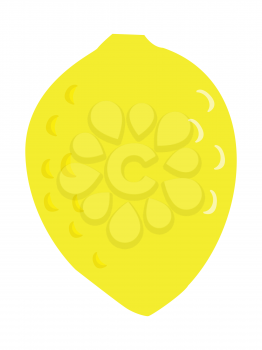 Vector, colored illustration of lemon. Flat style. Motives of food and drinks, kitchen and restaurant