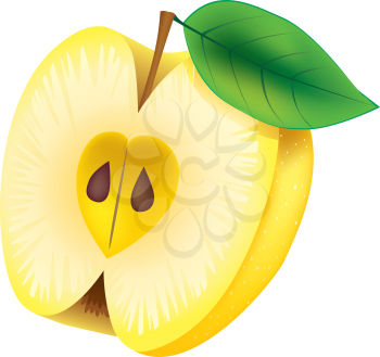 Royalty Free Clipart Image of an Apple