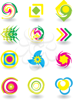 Royalty Free Clipart Image of a Set of Elements