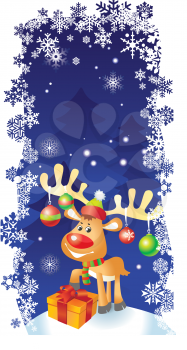 Royalty Free Clipart Image of a Christmas Card