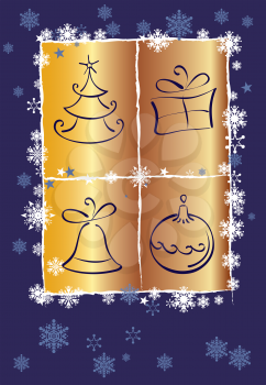 Royalty Free Clipart Image of Christmas Card