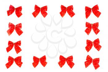Royalty Free Photo of a Red Bow Frame