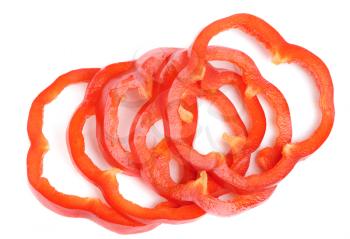 Royalty Free Photo of Sliced Red Peppers