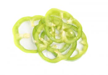 Royalty Free Photo of Green Pepper Slices