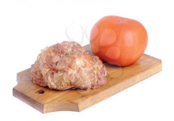 Royalty Free Photo of Ham and a Tomato