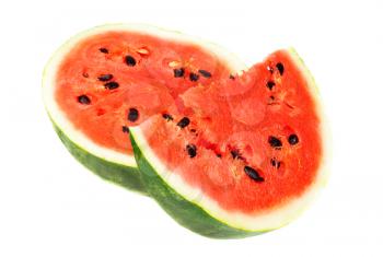 slice of watermelon isolated on white background 
