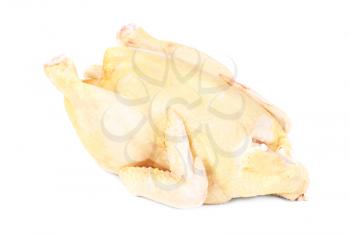 Raw chicken isolated on white background 