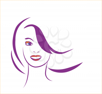 Royalty Free Clipart Image of a Smiling Woman