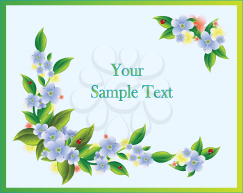 Royalty Free Clipart Image of a Floral Frame