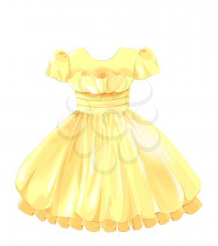 vintage silk yellow dress