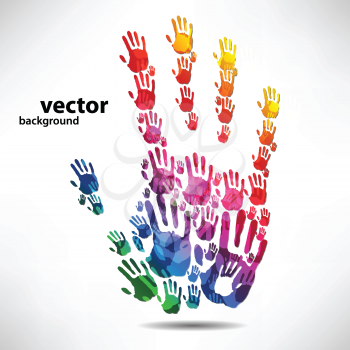 Royalty Free Clipart Image of an Abstract Hand Background
