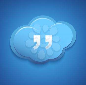Cloud computing concept sign. Blue sky.