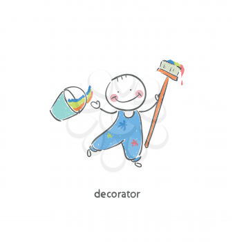 Decorator. Illustration.
