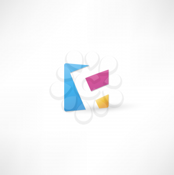  Abstract icon based on the letter F
