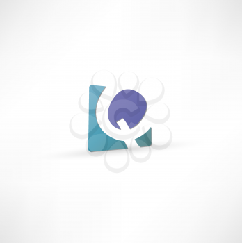  Abstract icon based on the letter Q