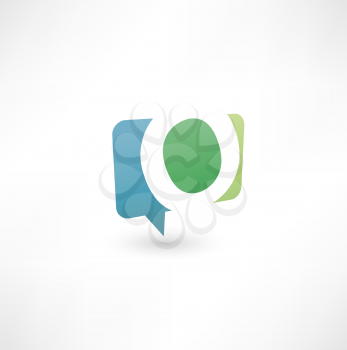 Abstract bubble icon  based on the letter O