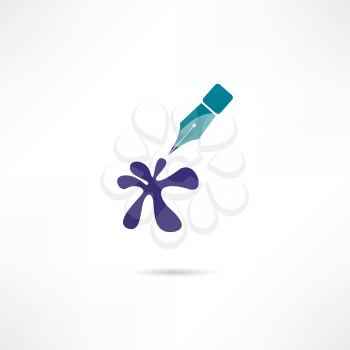 Blot from the pen icon