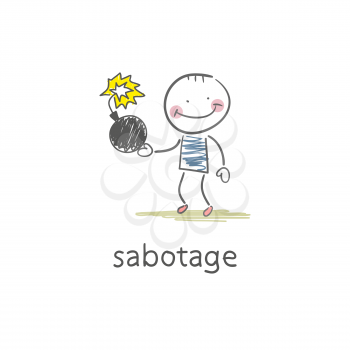 Sabotage. Illustration